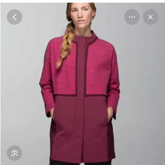 NWT Lululemon Women's Cocoon Car Coat - Burgundy Size Medium RARE FIND - Picture 2 of 12
